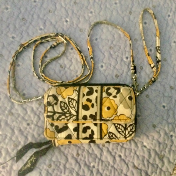 VERA BRADLEY WALLET WRISTLET 💛🖤GREAT CONDITION - Picture 2 of 5